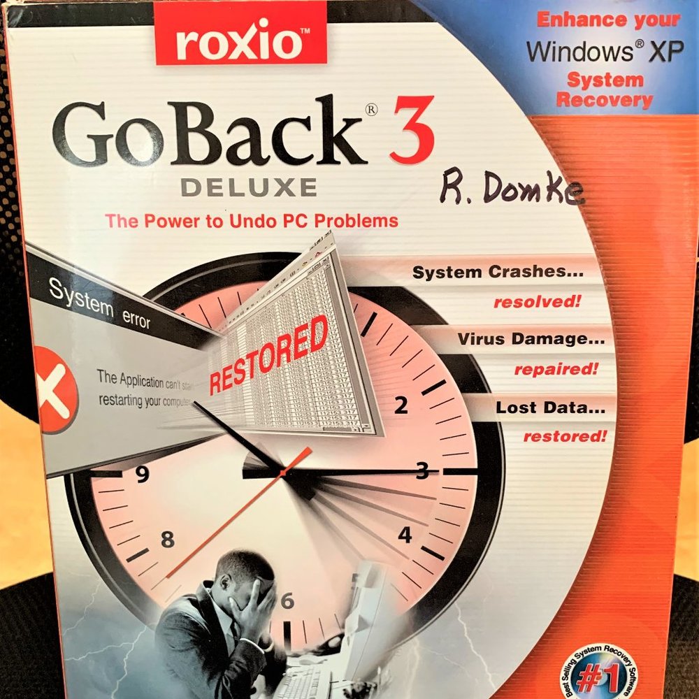 GoBack 3 Deluxe System Recovery by Roxio NIB 2001